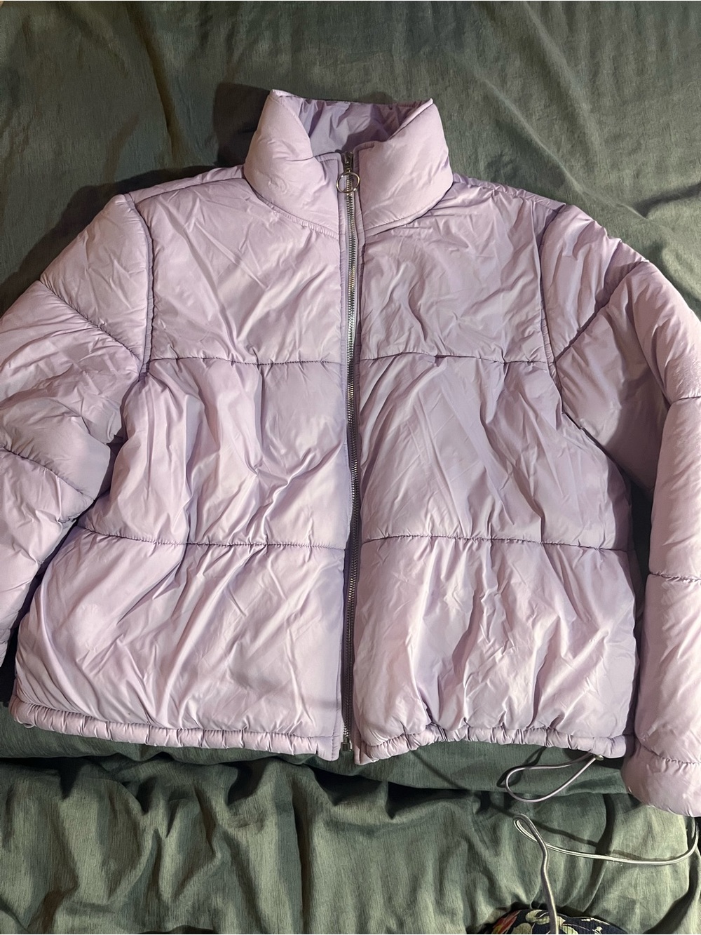 Show Me Your MuMu Pastel Lilac Quilted Puffer Jacket